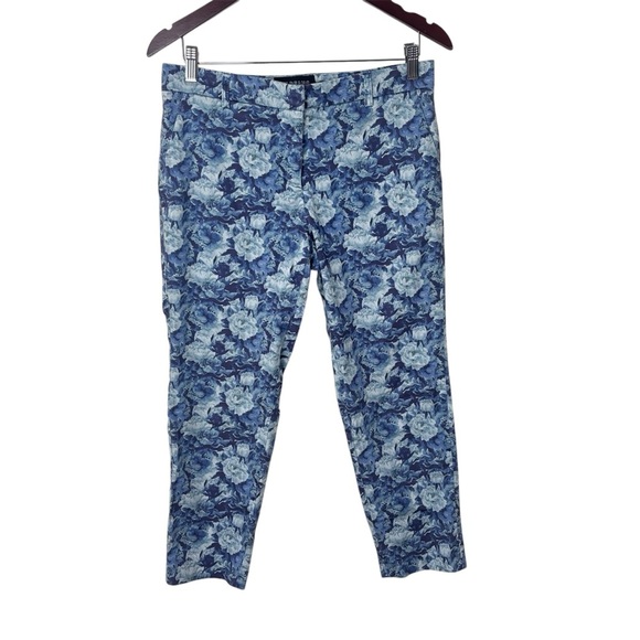 Wildfang Pants - Wildfang Cropped Trousers Blue Floral Women’s Size 8